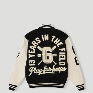 Geedup 13YR PFK Varsity Jacket Black Cream