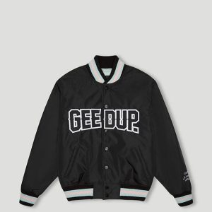 Geedup Company Varsity Black Teal Front