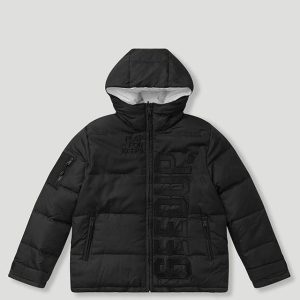 Geedup Core Logo Reversible Puffer Jacket Black