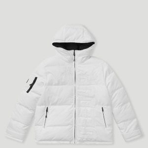 Geedup Core Logo Reversible Puffer Jacket White