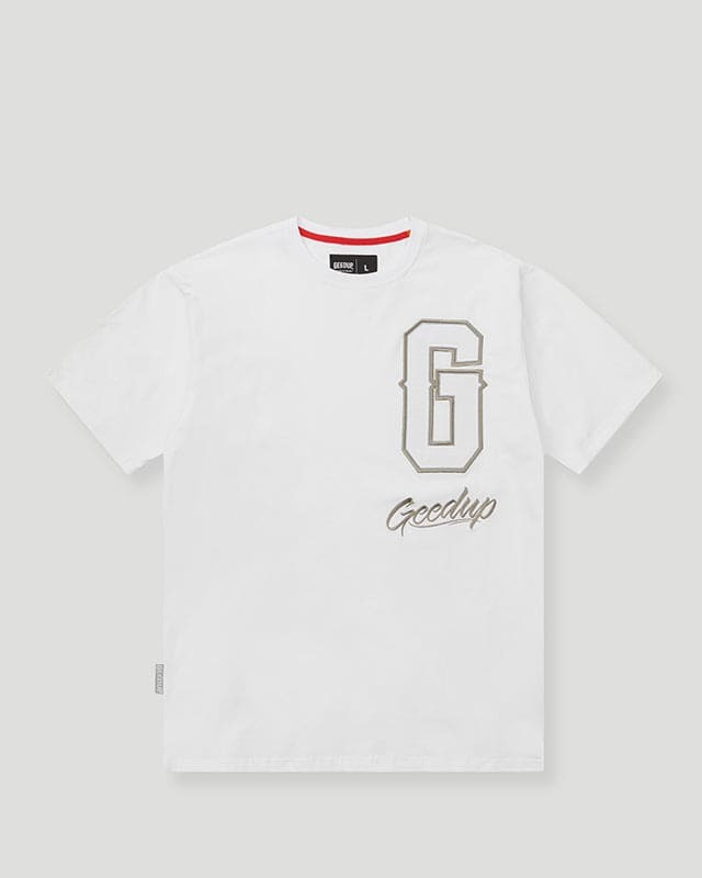 Geedup G Script Logo T Shirt-White Geedup G Script Logo T Shirt-White