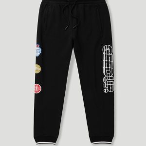 Geedup Sportsman Badges Trackpants Black