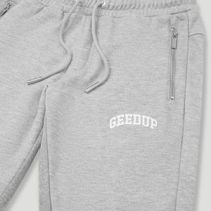 Geedup Team Logo Trackpants Grey Marble front